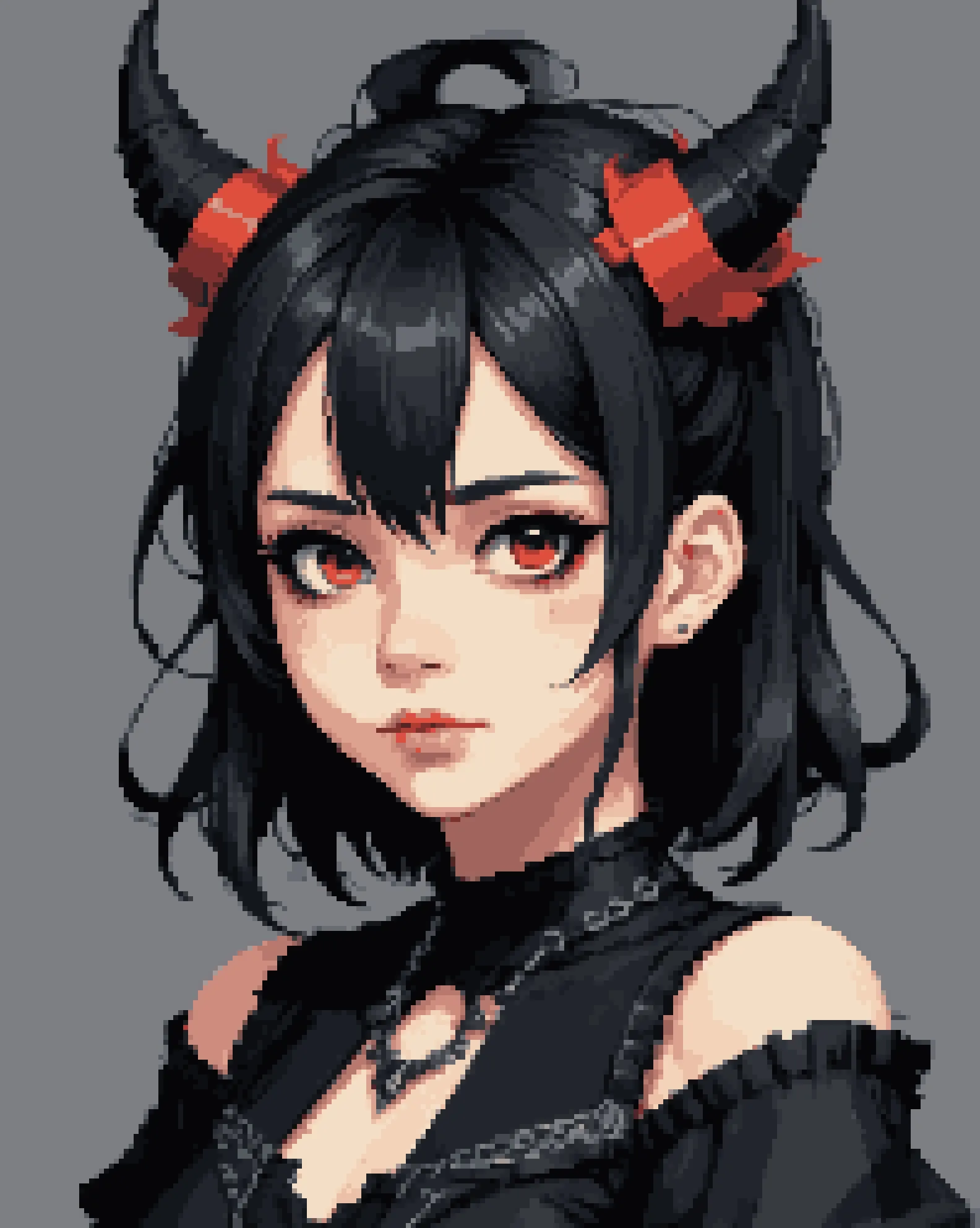 Kawaii goth anime demon girl, anime - AI Photo Generator - starryai