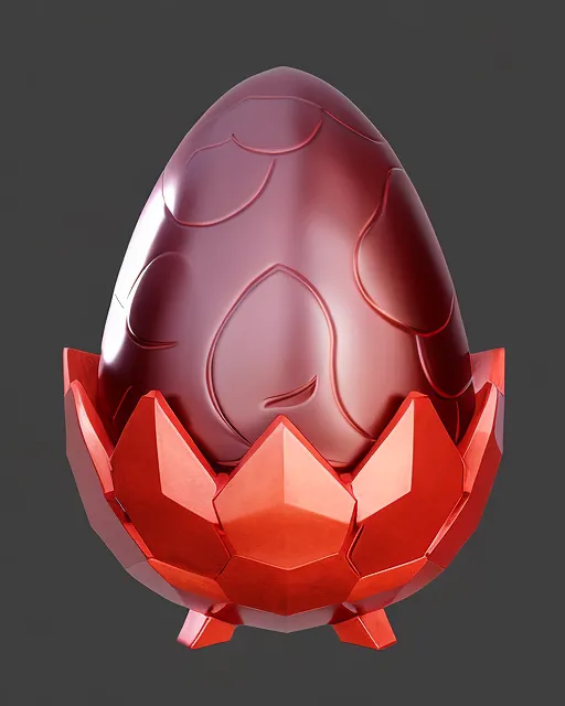 a dragon egg carved from ruby - Free AI Photo Generator - starryai