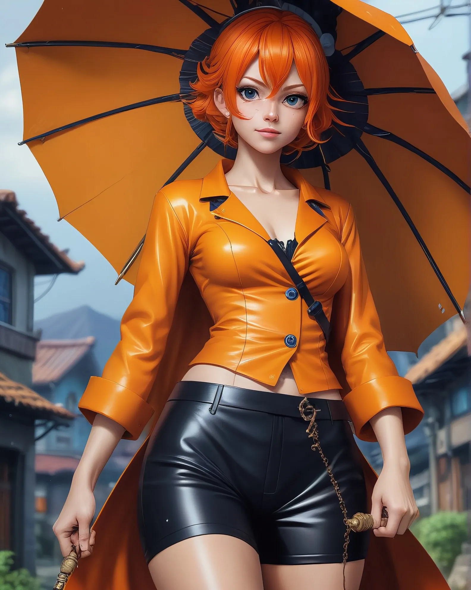 beautiful nami from anime one piece - AI Photo Generator - starryai