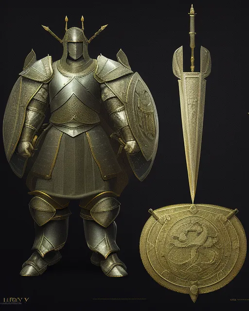Old Armor on Display ( Fantasy ) - Free AI Photo Generator - starryai