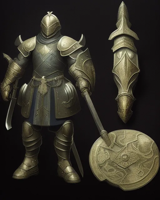 Old Armor on Display ( Fantasy ) - Free AI Photo Generator - starryai