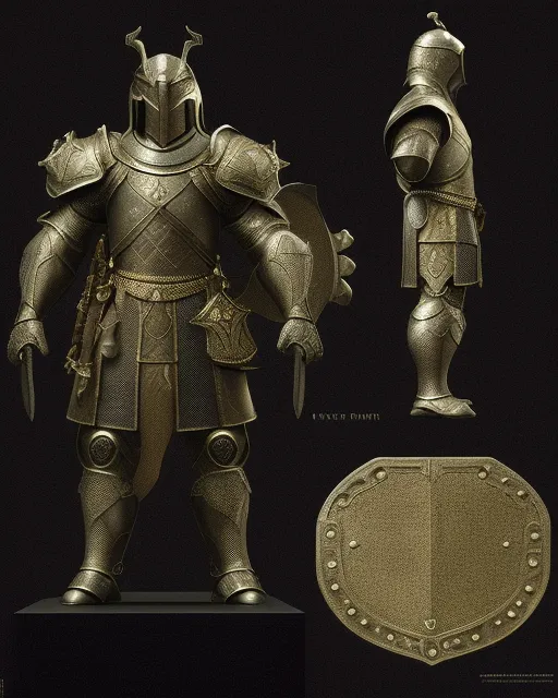 Old Armor on Display ( Fantasy ) - Free AI Photo Generator - starryai