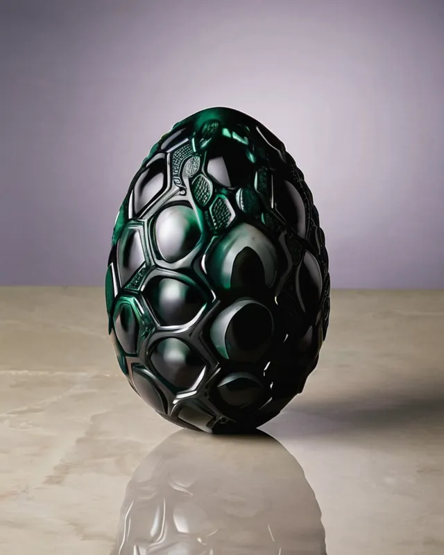 a dragon egg carved from onyx - Free AI Photo Generator - starryai