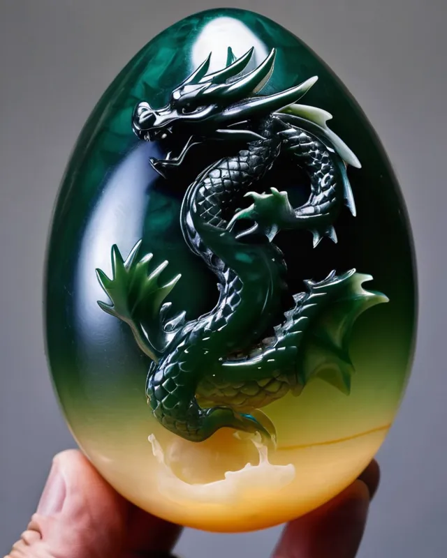 a dragon egg carved from onyx - Free AI Photo Generator - starryai