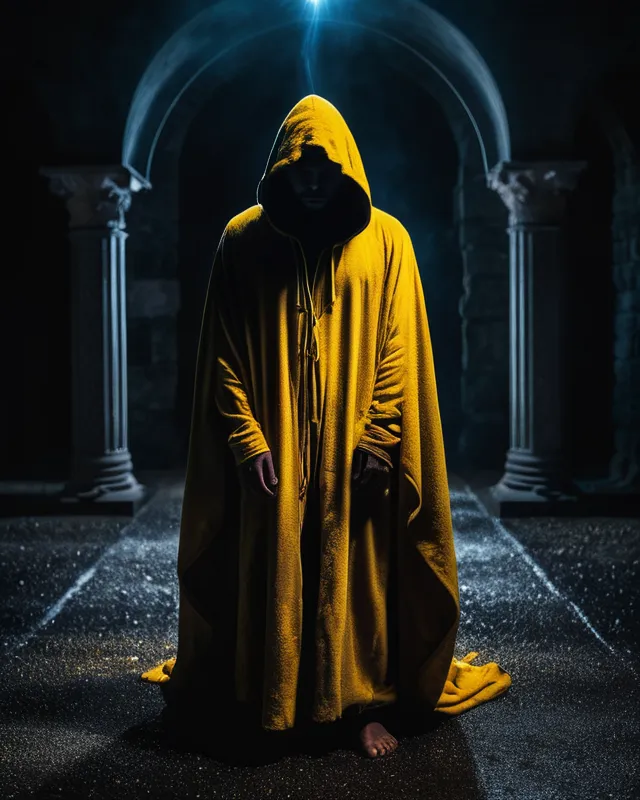 mysterious figure a hooded old on - Free AI Photo Generator - starryai
