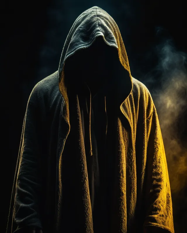 mysterious figure a hooded old on - Free AI Photo Generator - starryai
