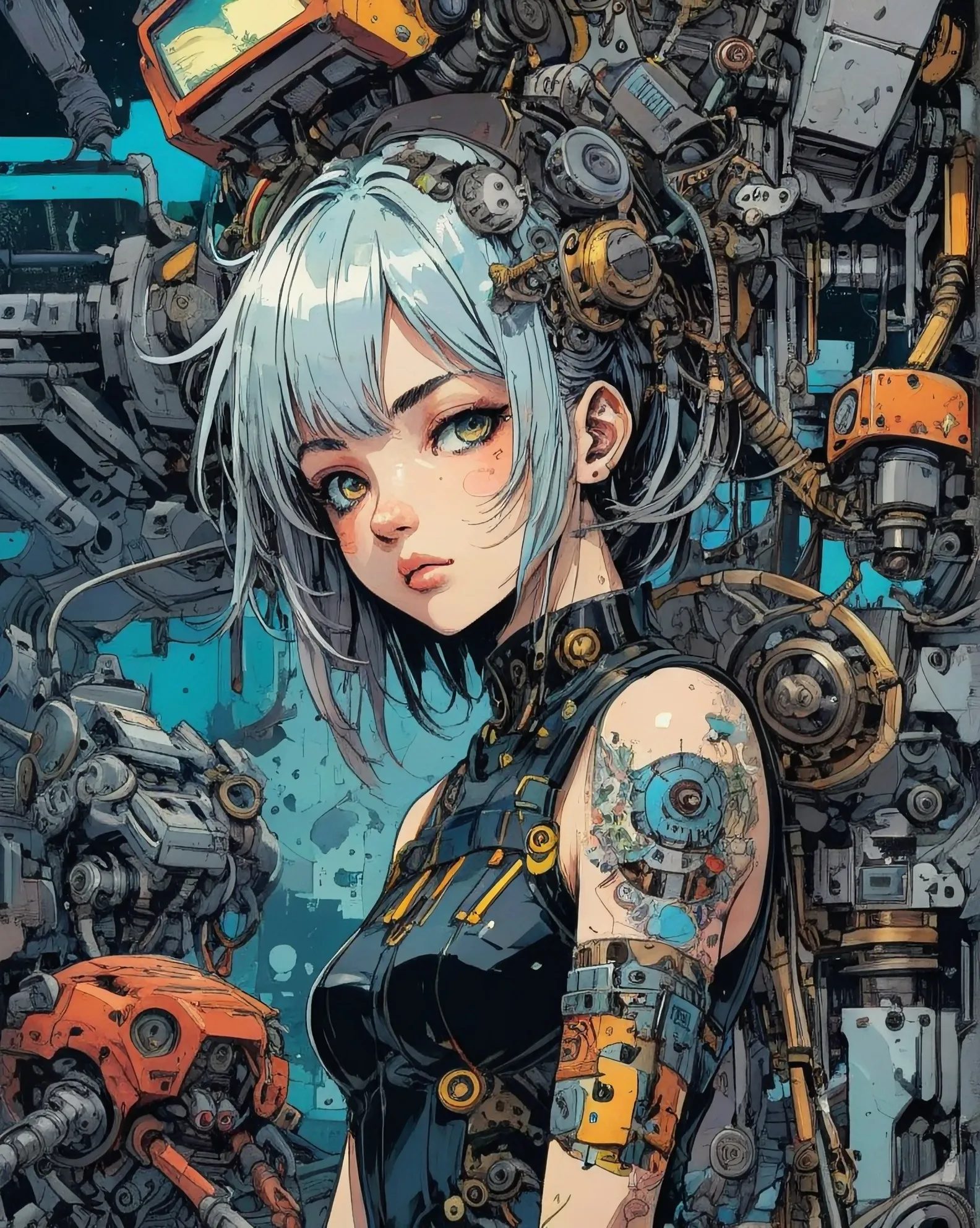 She dreams of machines, Jim Mahfood