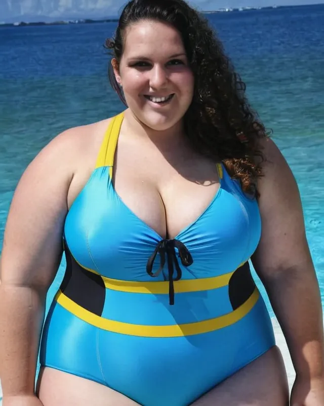 Bbw one piece swimsuit AI Photo Generator starryai