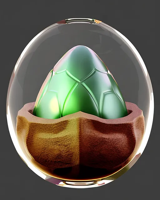 a dragon egg carved from glass - Free AI Photo Generator - starryai