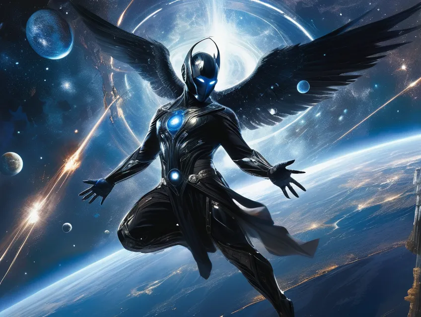 A Cosmic Adventure Scene, - Free AI Photo Generator - starryai