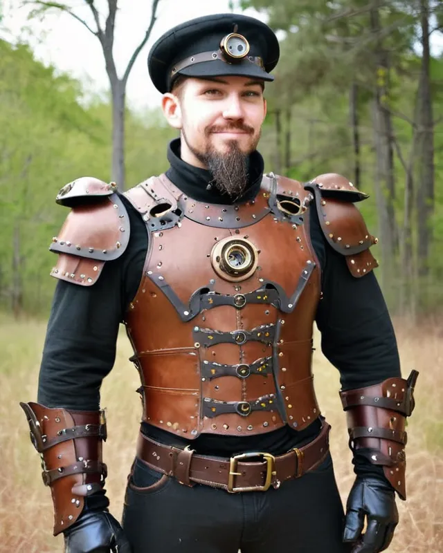 Steampunk Leather Armor - Free AI Photo Generator - starryai