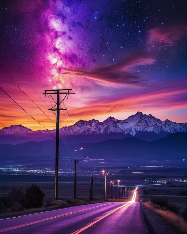 capped mountains under a sky A on - Free AI Photo Generator - starryai