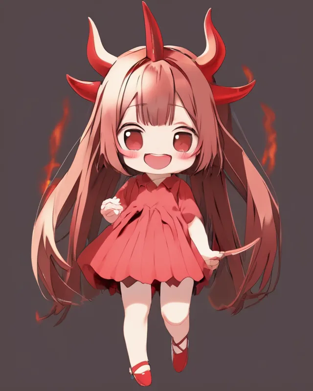 devil little girl smiling 