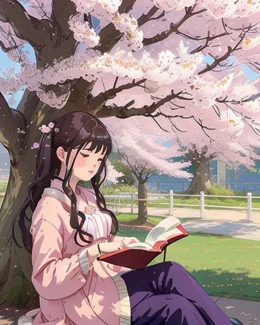 Cherry blossom tree a wisteria - Free AI Photo Generator - starryai