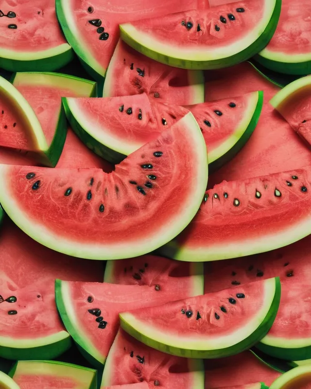 Watermelon and a cantaloupe mixed together 