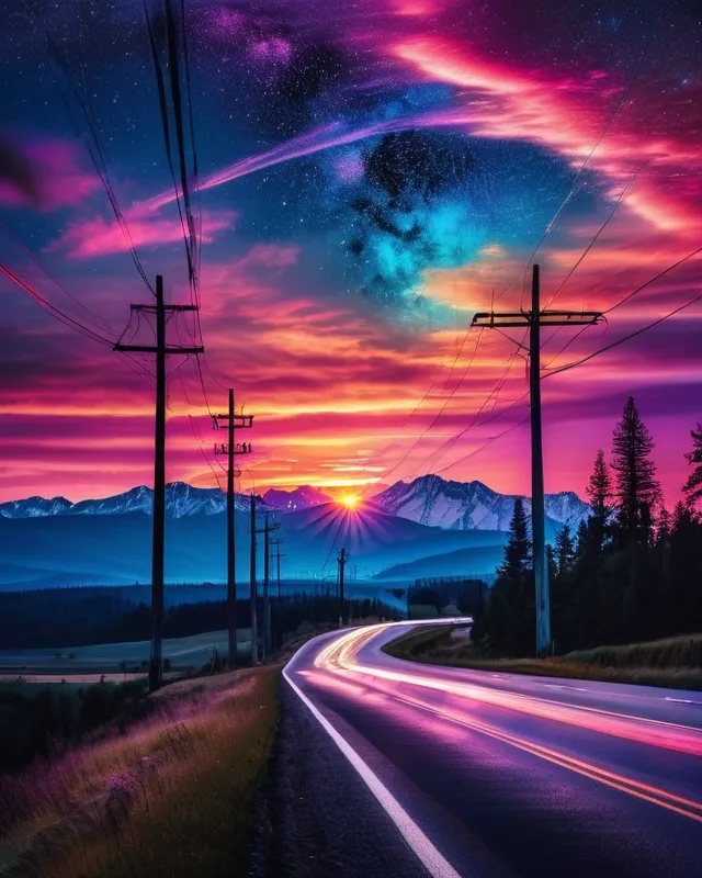 capped mountains under a sky A on - Free AI Photo Generator - starryai