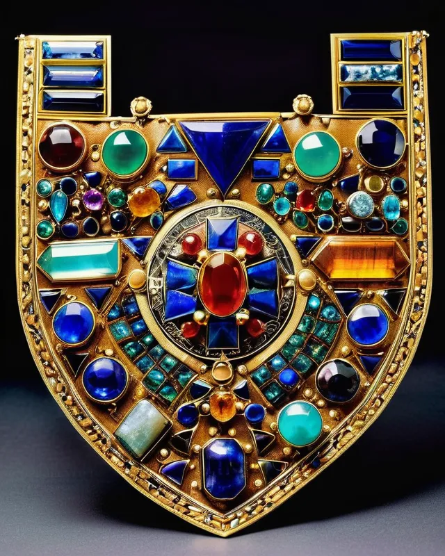 High priest's breastplate using original gemstones of the 12 tribes of Israel 