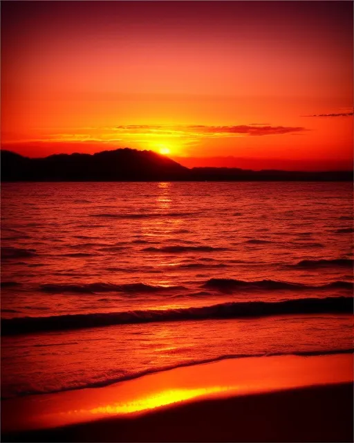 beautiful sunset - Free AI Photo Generator - starryai