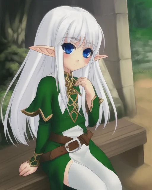 Elf girl with white hair (ye boring)