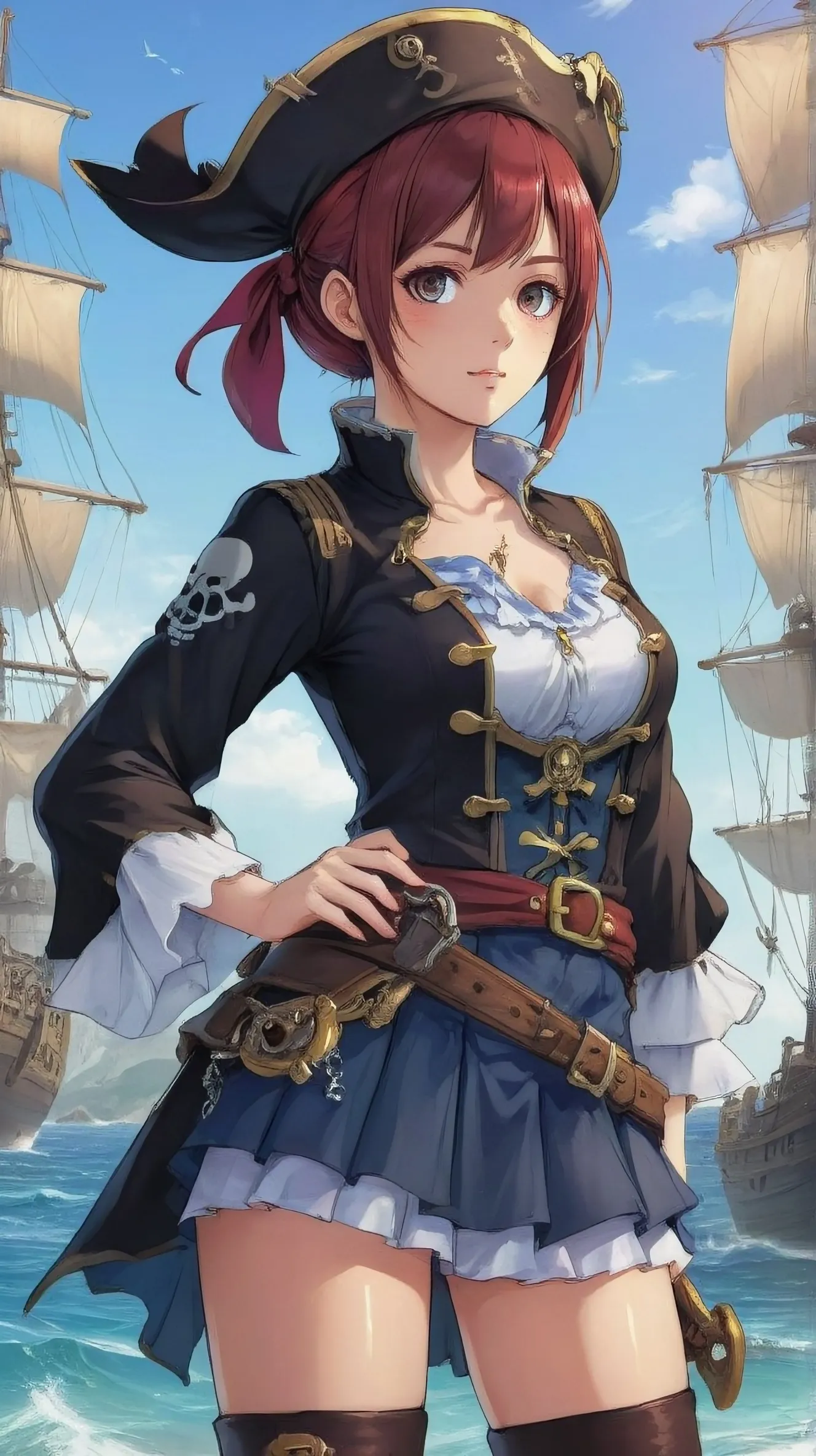 Anime pirate girl - AI Photo Generator - starryai