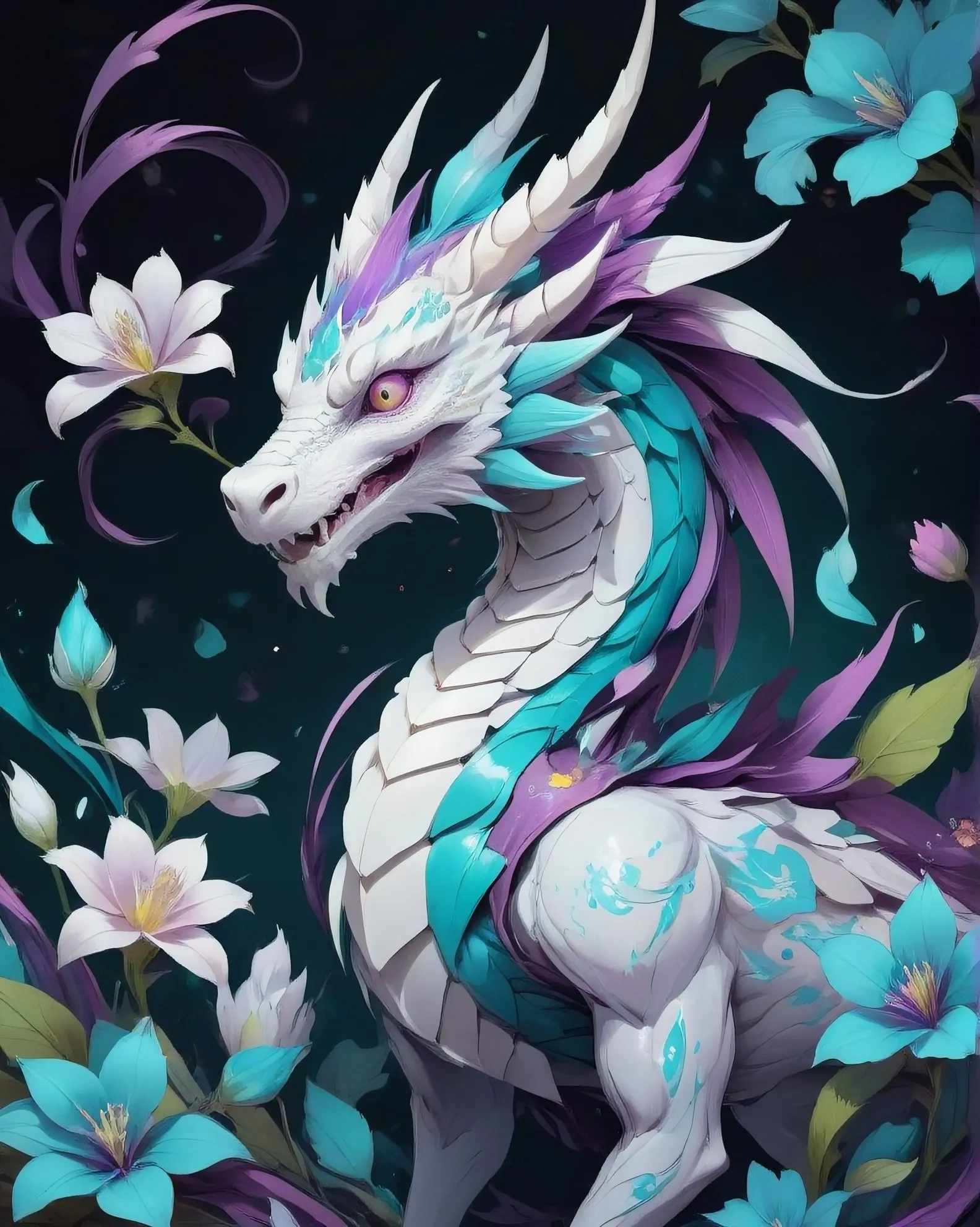Blue dragon - Free AI Photo Generator - starryai
