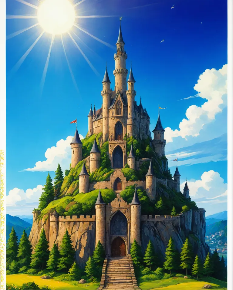 Kingdom on a hill - Free AI Photo Generator - starryai