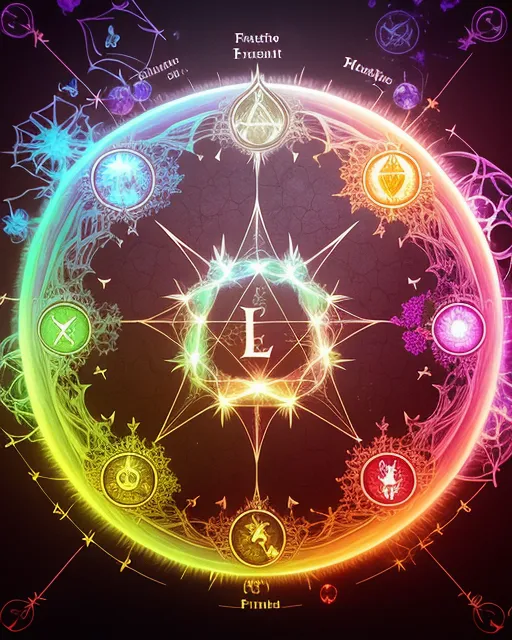 alchemical lab where four elements are - AI Photo Generator - starryai