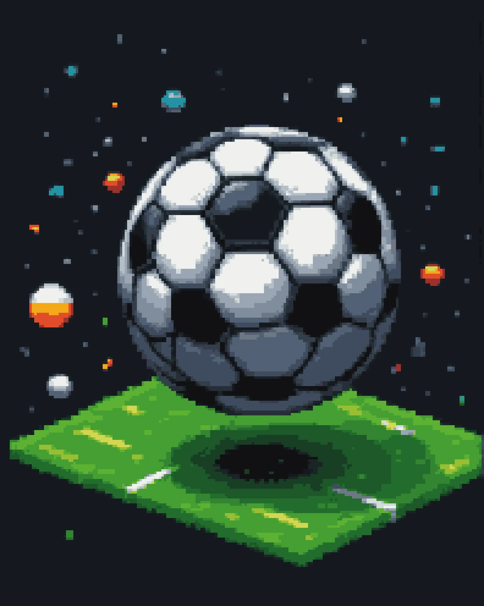 8-Bit Soccer. - AI Photo Generator - starryai