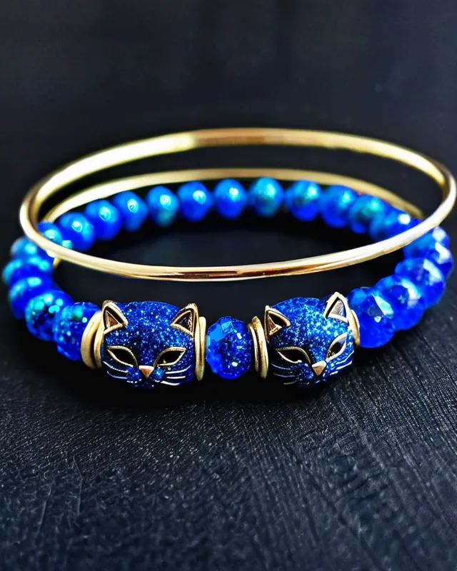 Beautiful bangles glittery blue colour - AI Photo Generator - starryai