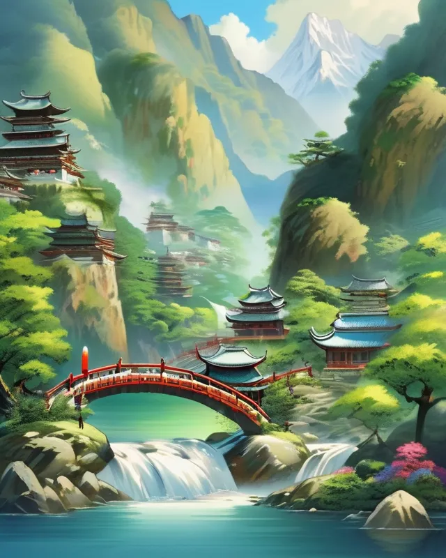 Illustrate a breathtaking a from - Free AI Photo Generator - starryai