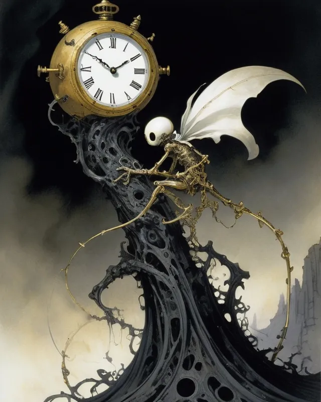 A small creature a clock as a its - Free AI Photo Generator - starryai