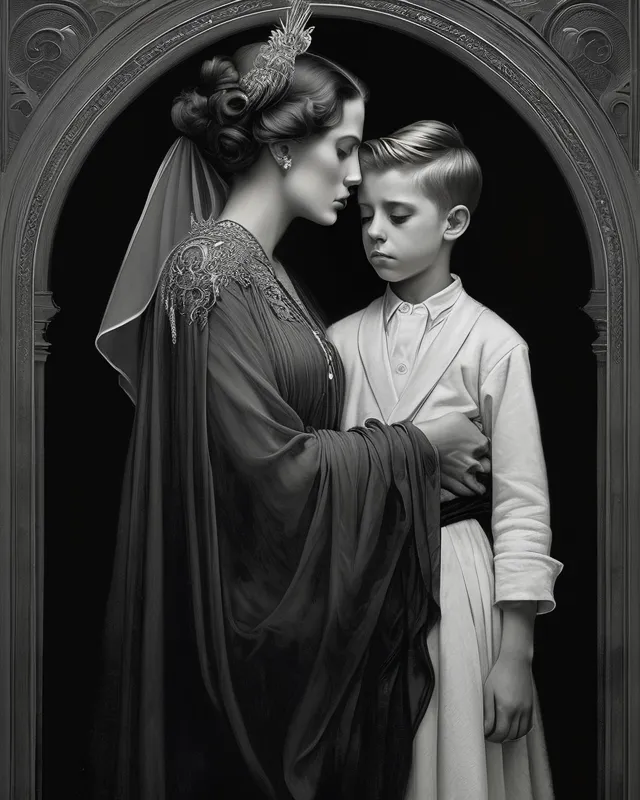 mother child reunion - Free AI Photo Generator - starryai