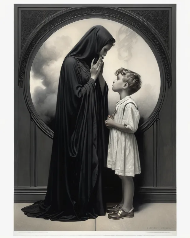 mother child reunion - Free AI Photo Generator - starryai