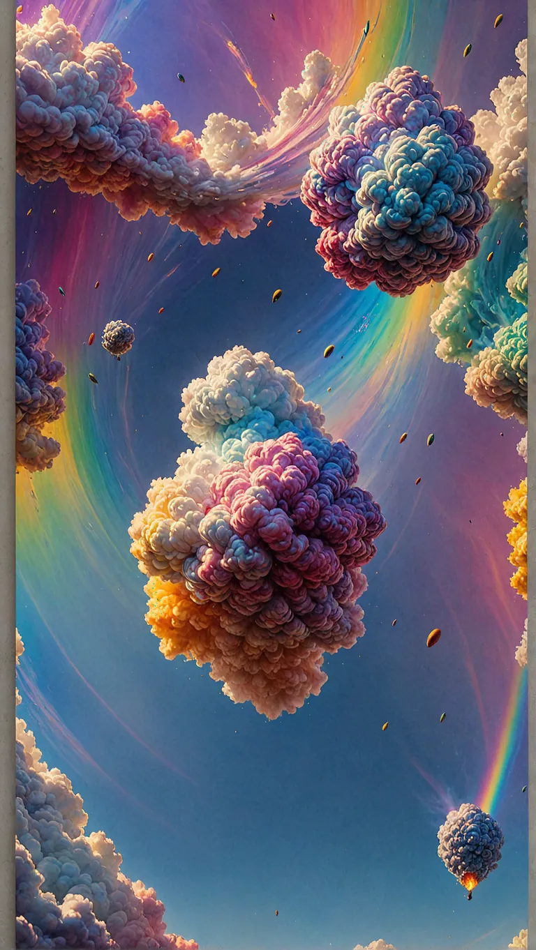 Magic Space, epic silvery nebulae - Free AI Photo Generator - starryai