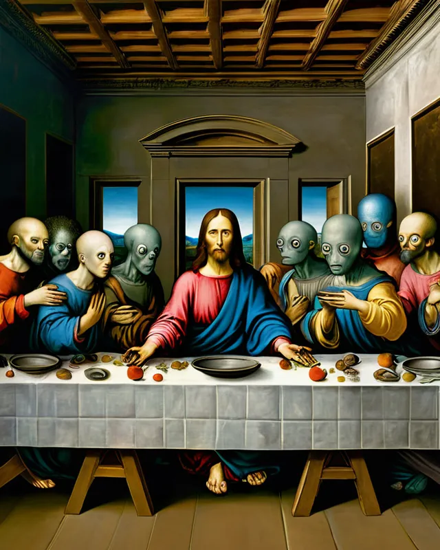 last supper Leonardo da Vincent - Free AI Photo Generator - starryai