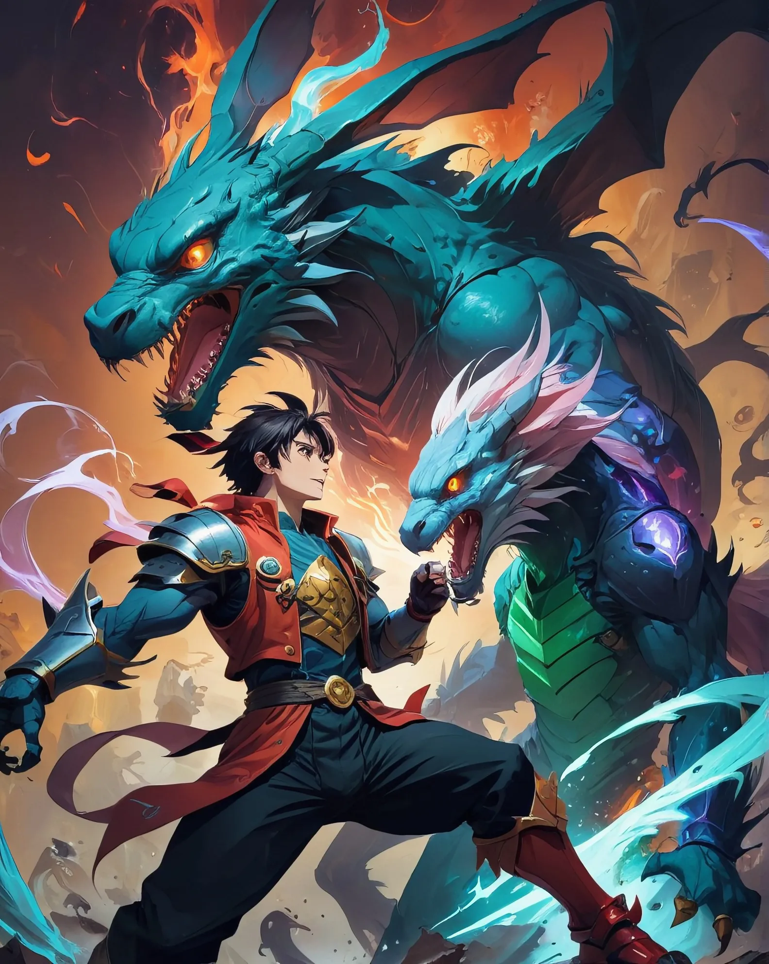 Humanoid Fighting Rabbit Humanoid rabbit vs humanoid fight - Free AI Photo Generator - starryai
