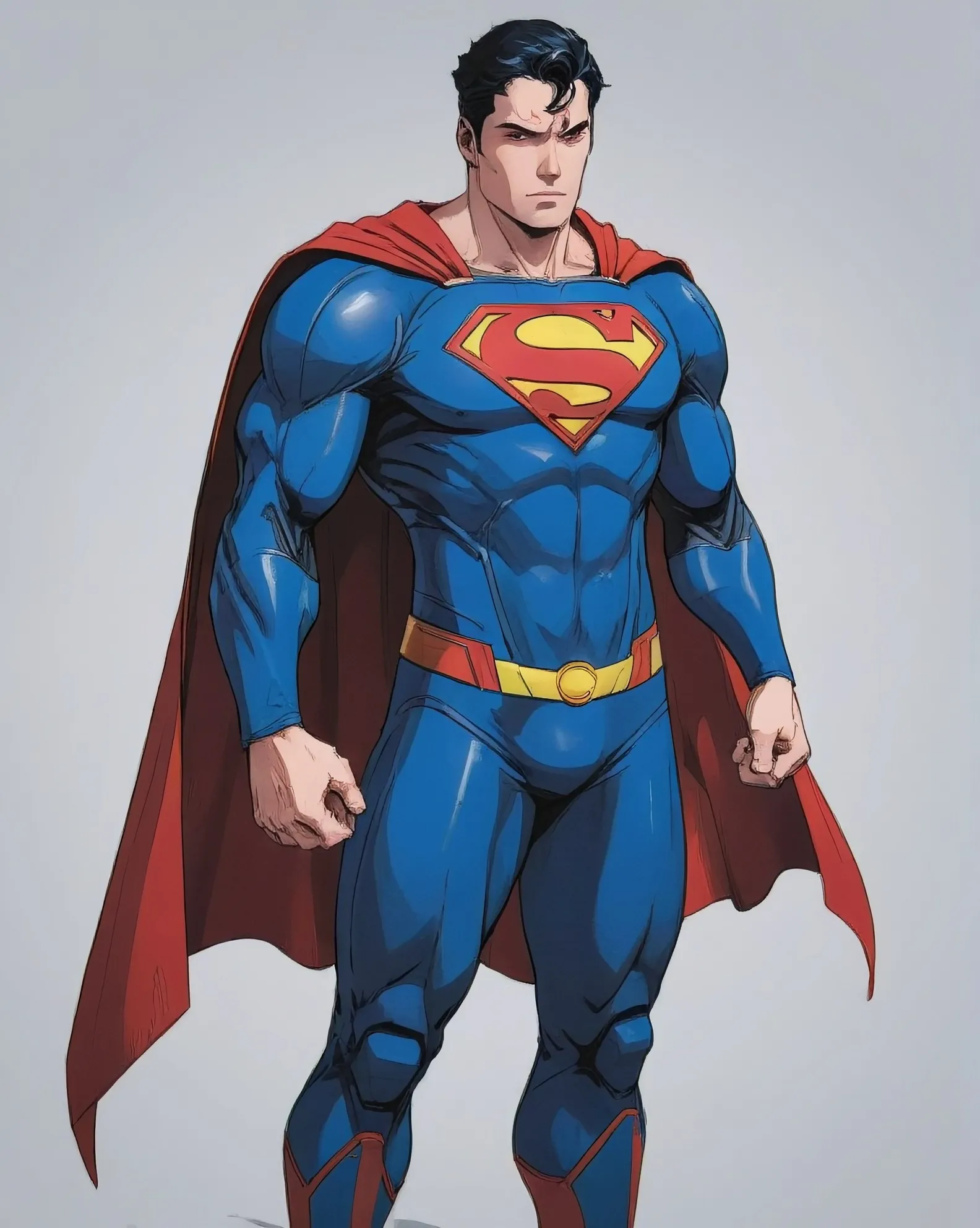 Iron man wearing Superman costume 