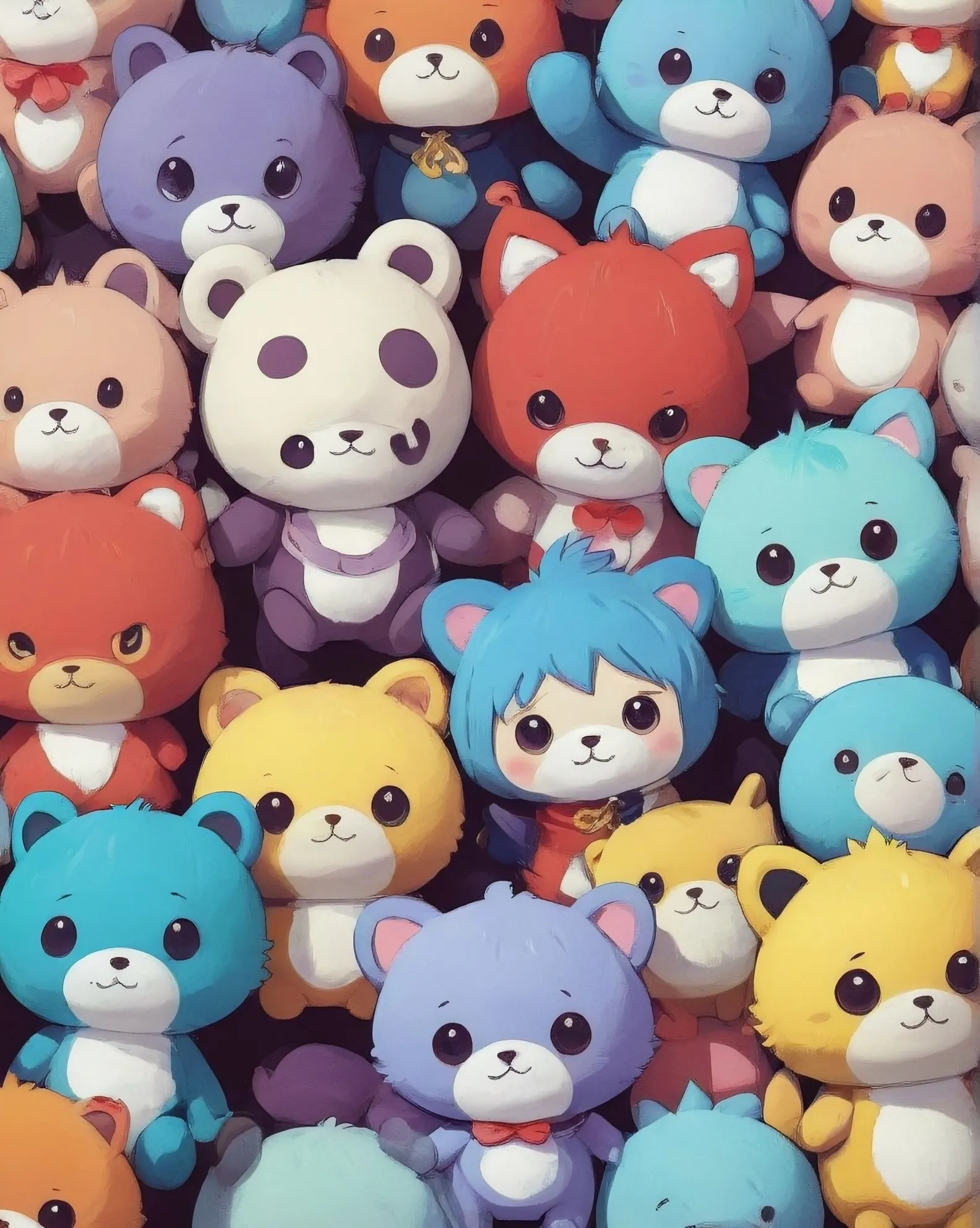 Random Stuffed Animal Generator Cute stuffed animals - Free AI Photo Generator - starryai