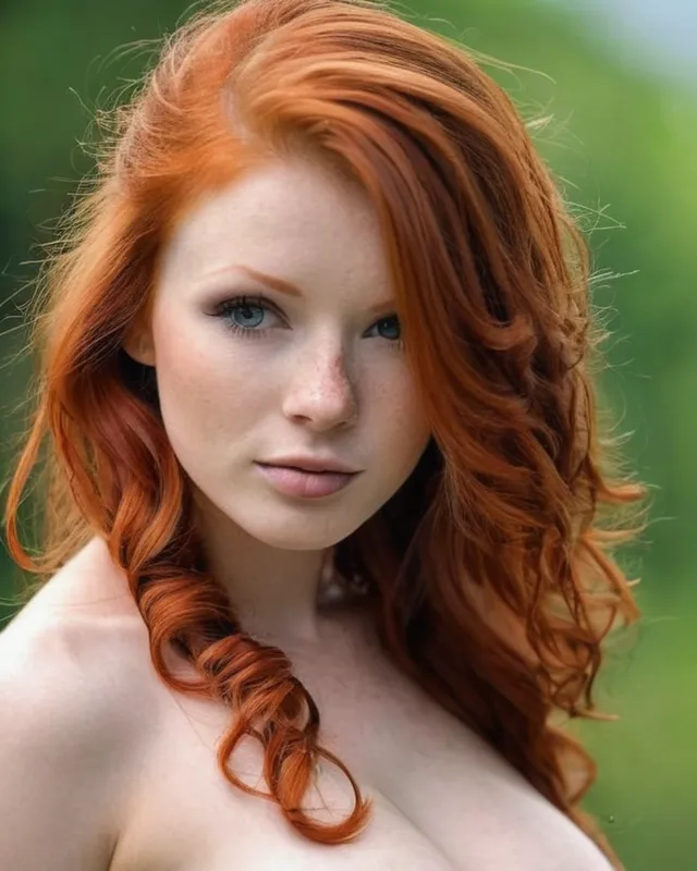 Gorgeous chesty redhead beauty