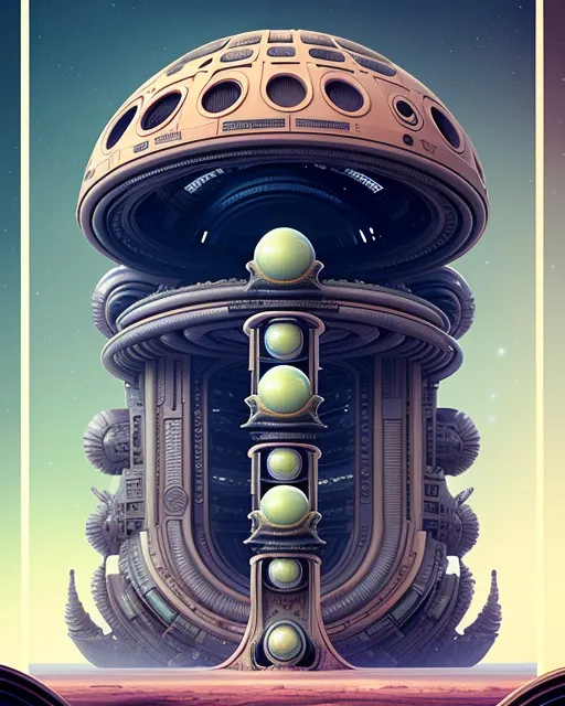 Design alien city built on inside - Free AI Photo Generator - starryai