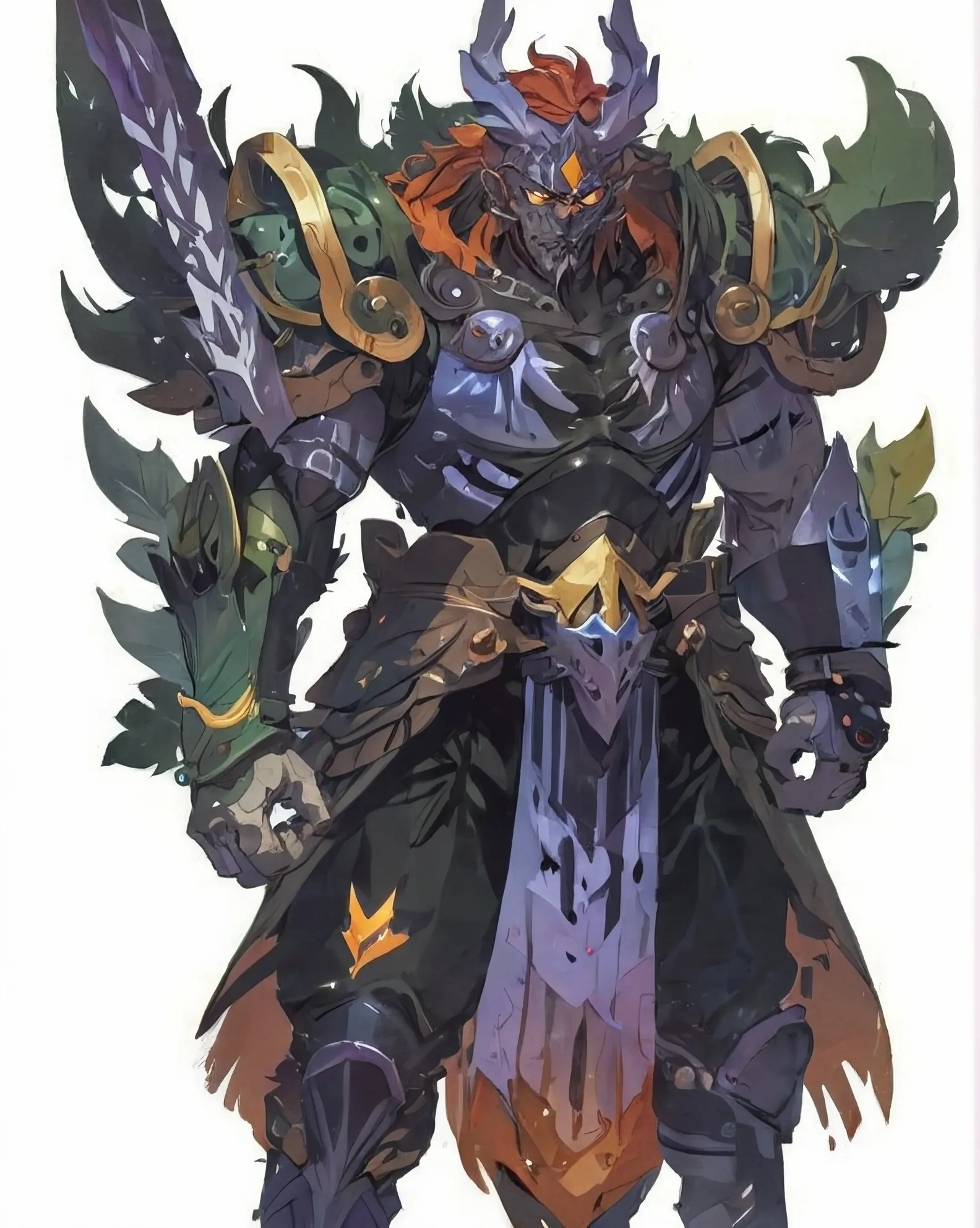 Warrior A sword a lush forest - Free AI Photo Generator - starryai