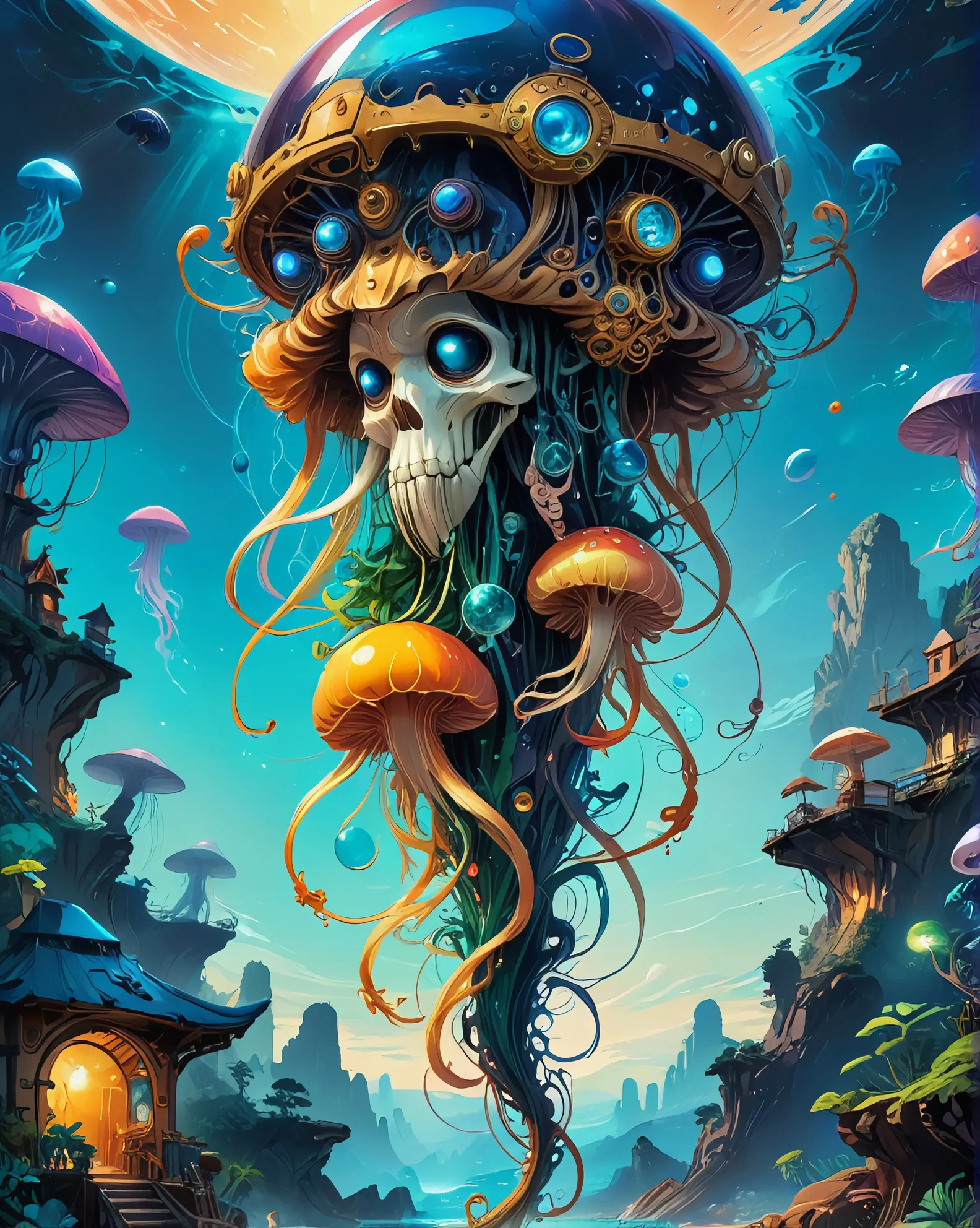 Jellyfish God - Free AI Photo Generator - starryai