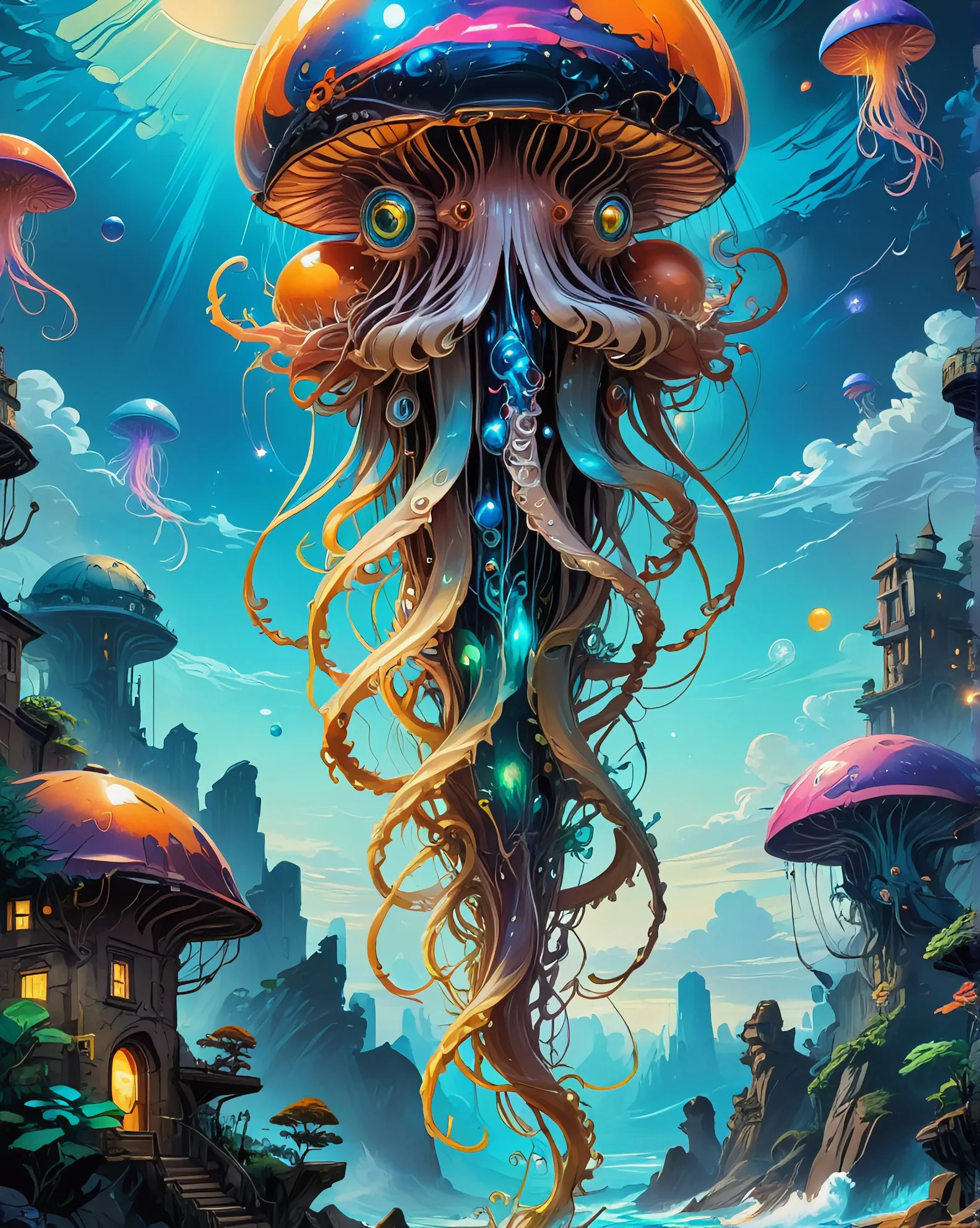 Jellyfish God - Free AI Photo Generator - starryai