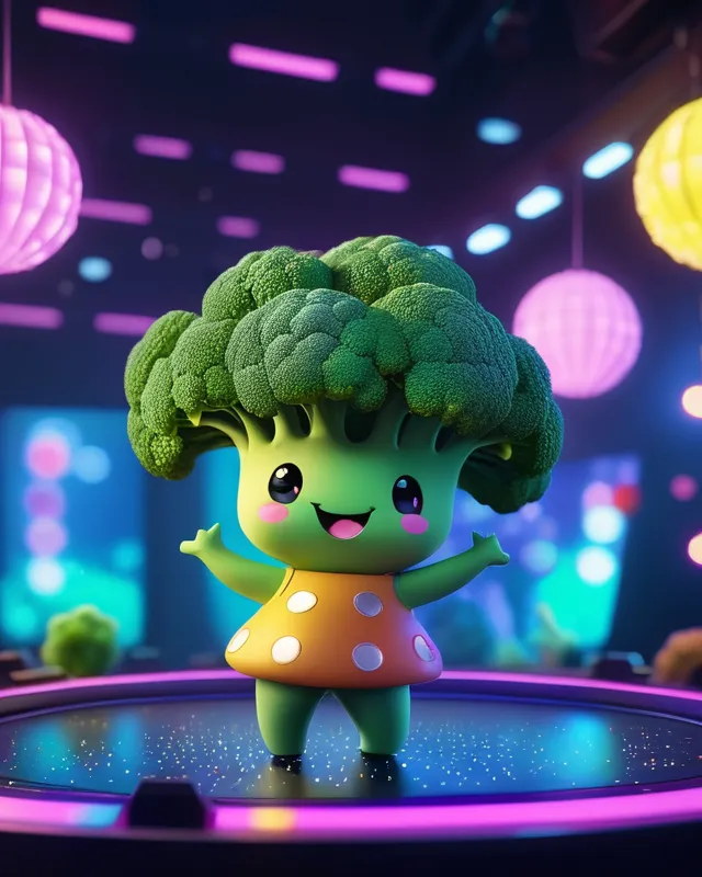 Chibi broccoli - Free AI Photo Generator - starryai