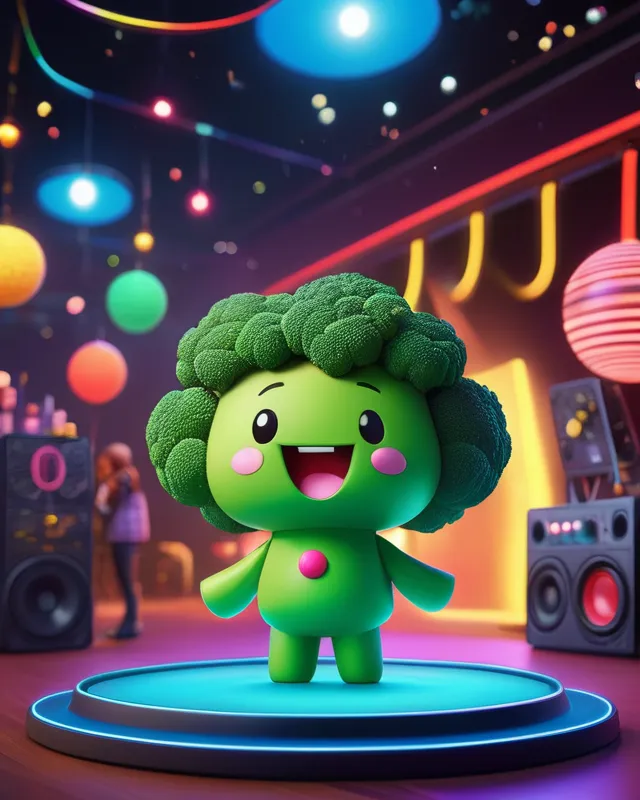 Chibi broccoli - Free AI Photo Generator - starryai