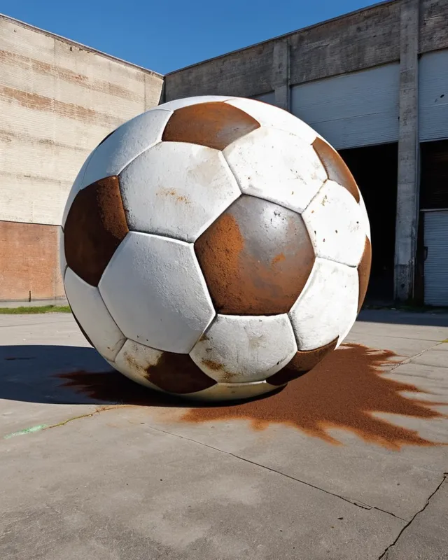 "Rust"-ic soccer ball.