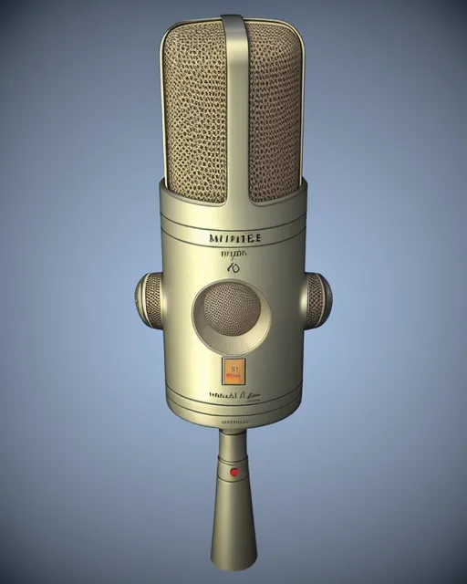 Vintage microphone used for radio broadcasting