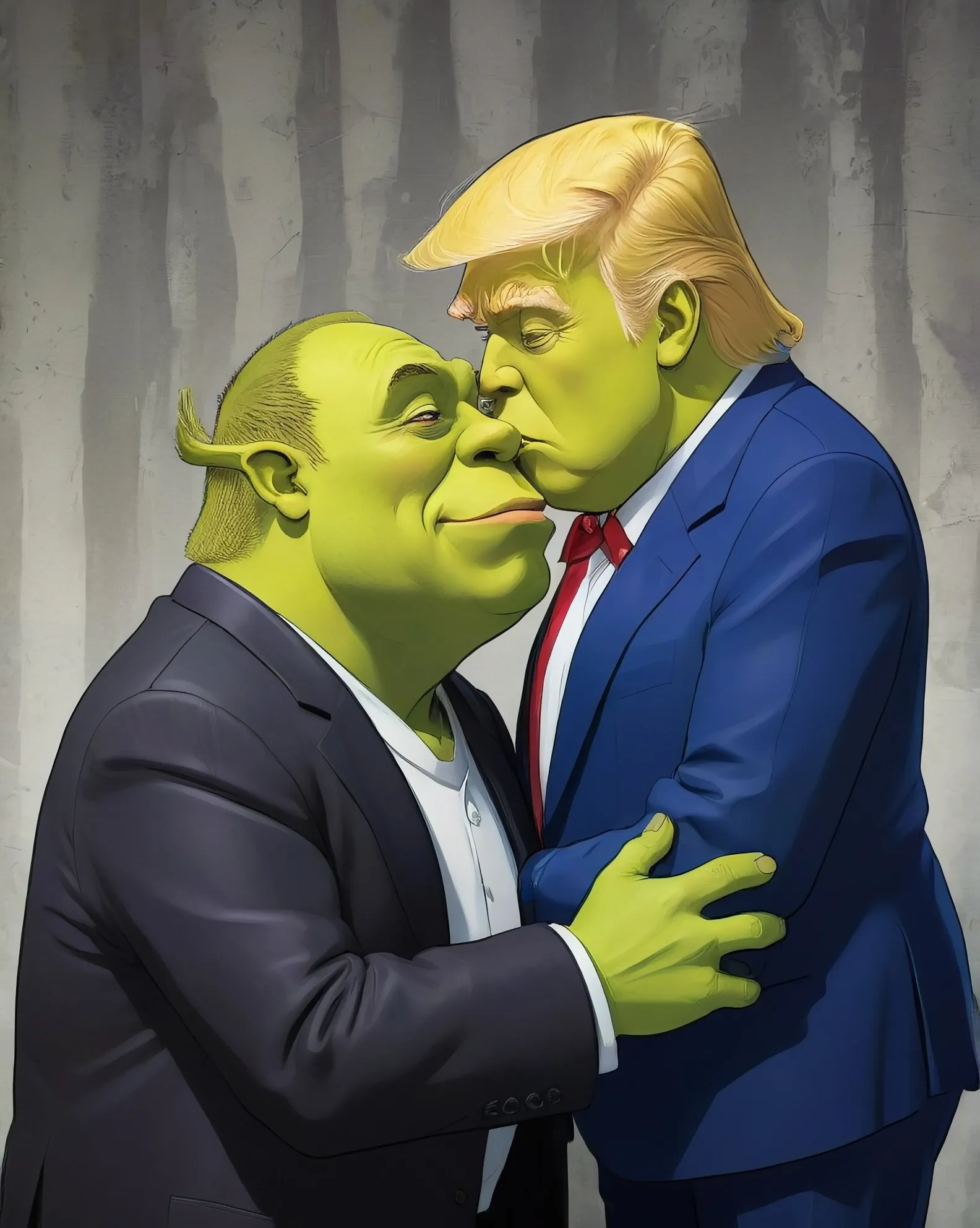 Donald Trump Kissing shrek