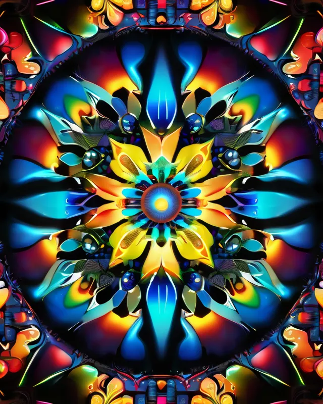 Fractalized mandala heaven 3D DMT - Free AI Photo Generator - starryai