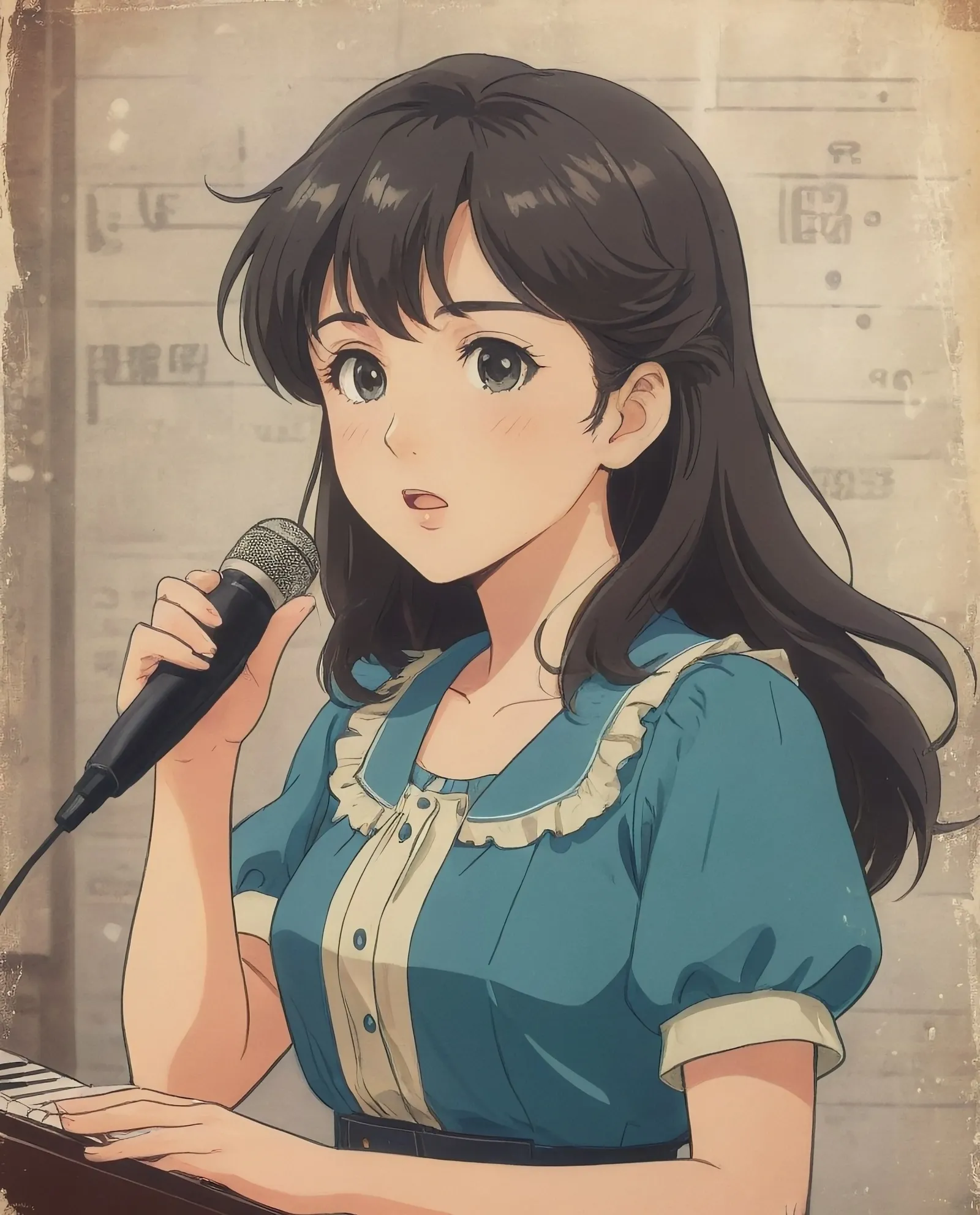 Girl singing a song